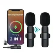 Wireless Lavalier Microphone Portable Audio Video Recording for IPhone Android