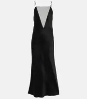 [Stella McCartney] Stella McCartney Satin slip dress AU 18 black
