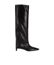 Jil Sander Knee-High Pointed Toe Boots 37.5,37,38.5,38,39.5,39,40,41,36.5 Black