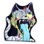 OPOLLO Funny Evil Monster Cat Bedroom Rug Home Decor Indoor Doormat Halloween