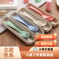 在飛比找蝦皮購物優惠-（台灣現貨）  日系小麥餐具組 環保筷  筷子 湯匙 叉子露
