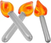 HOLIDYOYO 3pcs Inflatable Torch Torch for Performance Fun Decorative Props for Sports Competitions Lightweight Portable Photo Props for Games