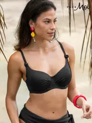 Pour Moi Black Non Padded Underwired St Kitts Bikini Top (F72048) | $88