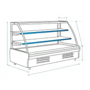 Curved Refrigerated Display Case Custom Covers