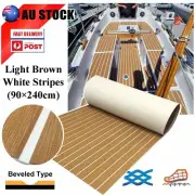 90x240cm EVA Foam Boat Flooring Sheet Brown Teak Marine Decking Carpet for Yacht