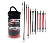 Bull Ring Flat Strap Bungee Cord Set, 14 Piece, 18-48"L Medium Weight