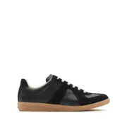 [Maison Margiela] Maison Margiela Replica Low-top Leather Sneakers 40.5 IT BLACK