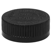 Black 38-400 PP CRC (100 Count) with foil Heat Induction Seal