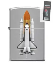 Zippo 82166 space shuttle spaceship rocket mars nasa Lighter + FLINT PACK