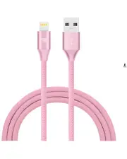 LAX Gadgets Apple Mfi Certified 10Ft Pink Lightning To USB Cable