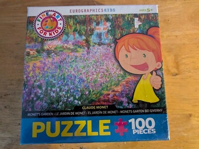 EuroGraphics Kids Monet's Garden Claude Monet 100 Piece puzzle new unopened