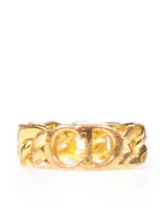 Gold CD Icon Chain Link Ring