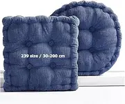 Garden Bench Swing Cushions 3 2 1 Seater Cushion Patio Seat Long Outdoor Indoor Foam Chair Pads Padded Mat Home Furniture Replacement for Round Square Rectangular(Blue,60x80 cm)