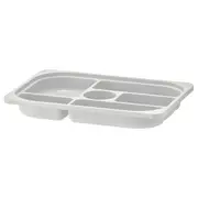 TROFAST storage tray with compartments, grey, 42x30x5 cm