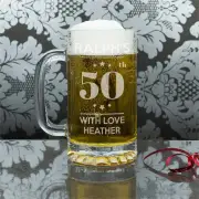 Birthday Personalised Beer Tankard 500ml