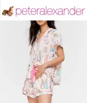 Peter Alexander Ladies PJ Pyjamas Satin Peter Rabbit Set (S) New Release Easter