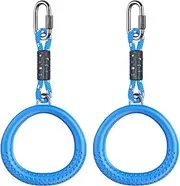 Dolibest 2 Pack of Ninja Line Gymnastic Rings,Monkey Ring Outdoor Backyard Ninja Line Accessories Set,Swing Bar Rings Obstacle Course for Training Equipment for Kids,1000LB Capacity