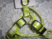 lime Hibiscus Hawaiian Dog Step-In Harness 13-19" new no choke free Small