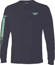 FLY Racing Adult Tribe Long Sleeve Tee (Navy/Green, Small)