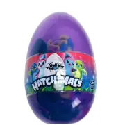 Hatchimals Girls 2 Pk Blue Green Crew Hearts Stripe Casual Sock Set With Egg O/S