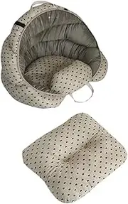 Portable Pet Dog Safe Car Seat Nonslip Carrier Safe Car Box Booster Kennel Bag Travel Pet Pasd Puppy Cat Nest Carrier Bag Bed(Grey Grip)