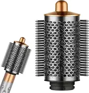 Chuancheng Upgraded Large Round Volume Brush for Dyson Airwrap Attachments, Volume Attachment Brush for Flat Hair, Gold
