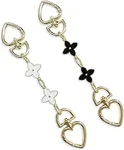 WELANE Handbag Strap Extender, 2 PCS Flower Shape Replacement Chain Strap for Purse Making Supplies, Bag Replacement Accessories (13 x 2.3cm/5.1 x 0.9in)