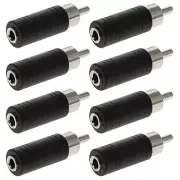 8 Pcs RCA Male to 3.5mm 1/8'' Mono Female Audio Adapter Converter Connector