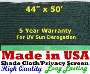 Shade Cloth 3' 8" x 50' Privacy Screen 90% Sun Wind Block UV Resistant Fabric
