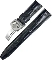 FKMBD Leather Real Cowhide Watchband For IWC Portugieser Porotfino Family PILOT'S Watches 20mm 21mm 22mm Watch Strap Folding Buckle