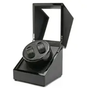Luxury Automatic Dual Watch Winder and Storage / Display Unit - Black Panio F...