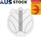 Foldable Handheld Bug Zapper Lamp USB Cat Ears Electric Mosquito Swatter (White)