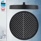 Black 13'' Round Plastic Shower Head Enlarge Only For Gooseneck Wall Arm Rail