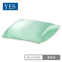 在飛比找momo購物網優惠-【YES】100%純蠶絲經典枕頭套-薄荷綠