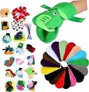 ERINGOGO 1Set DIY Hand Puppet Making Kit Felt Craft Supplies for Easy to Use Materials for Handmade Puppets for Role Play and Creative Activities