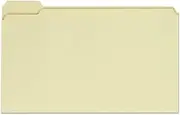 Universal UNV15115EE Paper File Folders, 1/5 Cut Assorted, One-Ply Top Tab, Legal, Manila (100/Box)