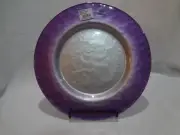 Portmeirion NWT - Pearlescent Aubergine and Silver Glass 13.5" Charger Plate