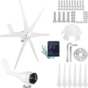 YHOZHUT 6 Blade Wind Turbines 100W-400W Professional Wind Turbines 12V/24V Small Windmill Generator with Controller, Low Noise Wind Turbine for Outdoor, Marine, Domestic and Industrial Use,100w,24V