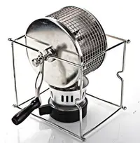 在飛比找樂天市場購物網優惠-手搖家用烘豆機咖啡豆烘焙機小型不銹鋼滾輪烤豆機