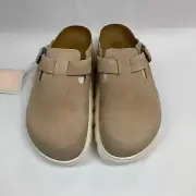 Birkenstock New w/ Box Boston Papillio Chunky Warm Sand Suede Nar - Select Size
