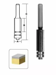 CARBiTOOL Double Bearing Laminate Flush Trimming Router Bit TS8016 BB