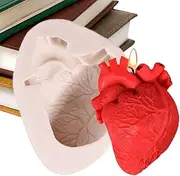 Dreuhuing Organ Silicone Mold - Simulation Cake Mold with Heart Brain Shape - Organs Shape Silicone Molds, Christmas Fondant Cake Decorating Tools for Candles, Chocolate, Ice Cream
