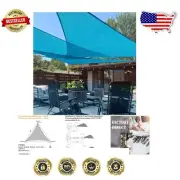 Durable 14' Triangle Patio Shade Sail - Stylish Turquoise with Easy Installation