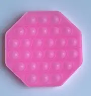 Poptastic Glow in The Dark Popper Bubble Pop Sensory Fidget Toy Pink Octagon
