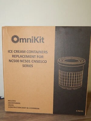 4Pcs Ice Cream Containers with Lid 24Oz for Ninja NC501 NC500 CN501CO Series