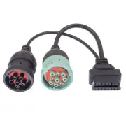 9 Pin or 6 Pin Pin Truck Line Cable J1939 9 Pin J1708 6 Pin to OBDII/OBD2