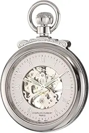 [CHARLES-HUBERT PARIS] Charles-Hubert, Paris 3903-W Classic Collection Open Face Mechanical Pocket Watch