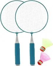 Badminton Racket Set, Children's Badminton Set, Lightweight Shuttlecock Racket Outdoor Sports Toys for Family Lawn Yard Backyards Park School Patio Home Travel Leisure Play