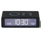 NEW Lexon Flip Mini Travel Reversible Digital LCD Alarm Clock, Black, 8cm