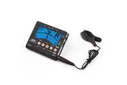 AROMA Guitar Tuner for Chromatic Guitar Bass Violin Ukulele Backlight LCD Display Screen Portable Guitar Tuner with 6.35mm Plug Pickup Clip Professional 3-in-1 Tuner Metronome Sound
